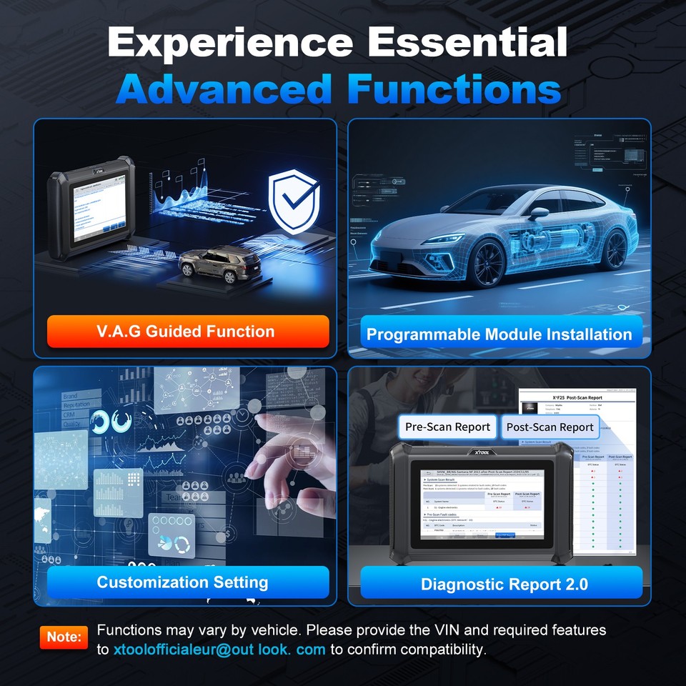 2025 XTOOL D7 Auto Diagnostic Scanner Tool BiDirectional E.CU Coding 36 - Foto 2