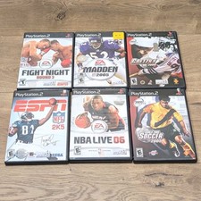 Playstation 2 PS2 Game Lot Soccer NBA Live Gretzky NHL Fight Night Madden ESPN