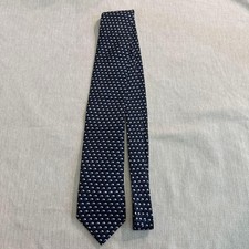 Prada Tie Navy Slim Classic Dress Accessory Used Excellent Condition