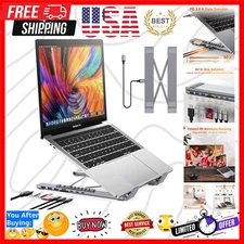 Lightweight 8-in-1 USB C Docking Station with Adjustable Height & 4K HDMI