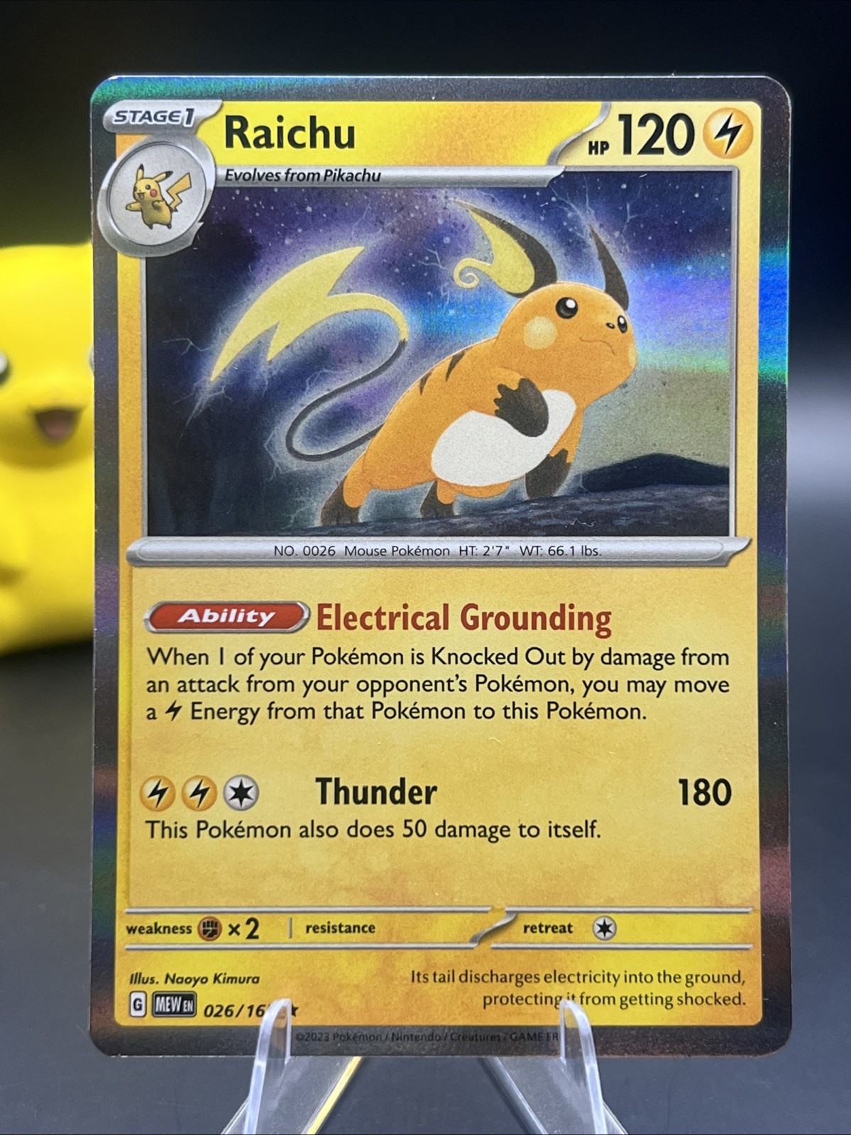 Raichu 26/165 Holo: 151 Pokemon TCG