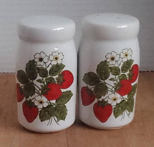 Vintage Strawberry Fields Salt & Pepper Shakers Set by McCoy