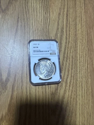 1922 Peace Dollar NGC AU58 Certified