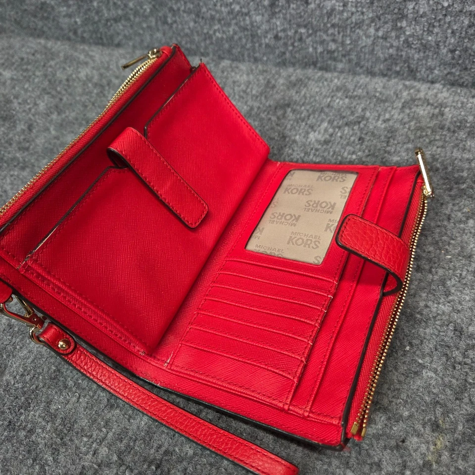 Michael Kors Riley Backpack Pebble Leather Dark Sangria & Wallet Retail $498 - Image 4 of 4