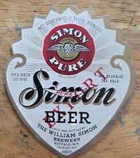 IRTP SIMON PURE BEER LABEL WILLIAM SIMON BREWING CO BUFFALO NY