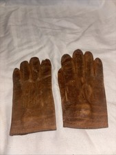 Tiny Child Leather Gloves, Early Antique/ Vintage Kid  Skin Lg Doll