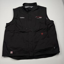 Ariat FR Vest Mens XL Black Canvas Logo Workwear Company Logos