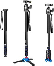 Koolehaoda Camera Monopod with Three Feet Stand Support Base  K-09 Ballhead