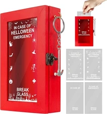 Funny Gift Emergency Box w/Hammer, In Case of Emergency Break Glass Boxes, 4 Typ