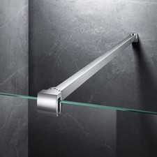 Shower Glass Support Bracket - 1/4"-3/8" Glass 180° Pivot 27.5 Inch