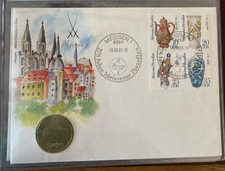DDR Numisbrief 1985 5 Mark M&uuml;nze Mei&szlig;en 1972 Meissener Porzellan M&uuml;nzbrief 6-1