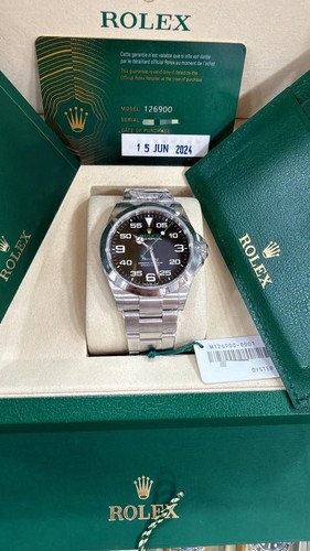 Rolex Air-King 126900 Silver Oyster Bracelet with Silver Bezel 40mm