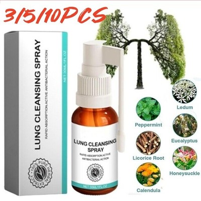 3/5X Natural Cleansing Spray Für Verbesserung Der Lunge Atemwege Stop Schnarchen