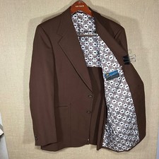 VTG Hart Schaffner Marx Jack Nicklaus Blazer Sport Coat Brown 42R Golden Bear