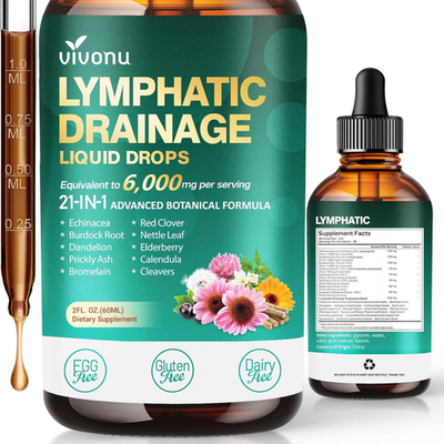 #ad #ad 21 in 1 Lymphatic Drainage Drops for Liposomal 6000mg Immune amp; Lymph System Sup $14.29