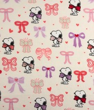 PEANUTS Snoopy Bows Soft Plush Throw Blanket 5' x 6 ft - The Big One -New