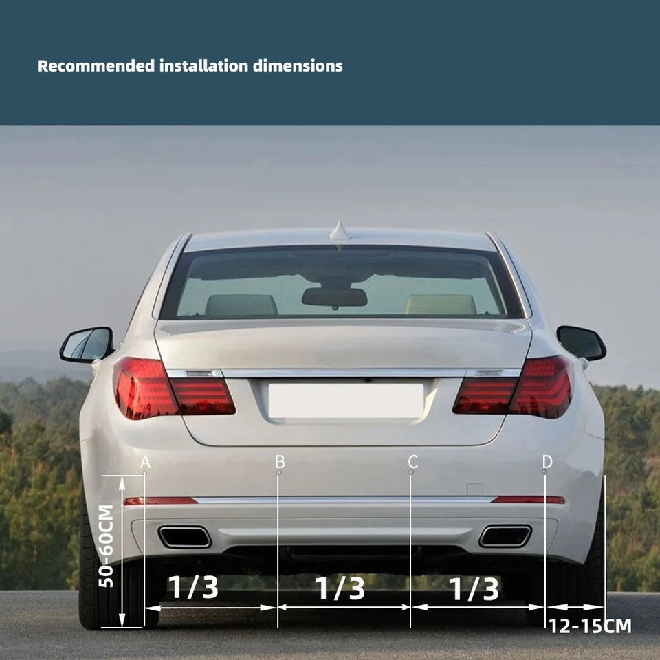 Car LED Parking Sensor Kit 4 Sensors System 22mm Backlight Display 12V 8 Colors - Image 4 of 4