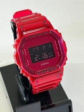 Casio G-Shock Watch DW-5600SB Red Skeleton Jelly Square Digital  1332-DS00