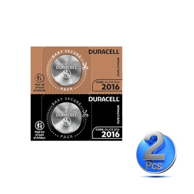 2 pc DURACELL CR2016 lithium 3v battery key fobs etc (EXPIRATION DATE 11/2033)