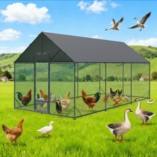 Jumbo Large Chicken Coop Cage Pen Hens Waterfowl Enclosure Poultry Oxford Cover