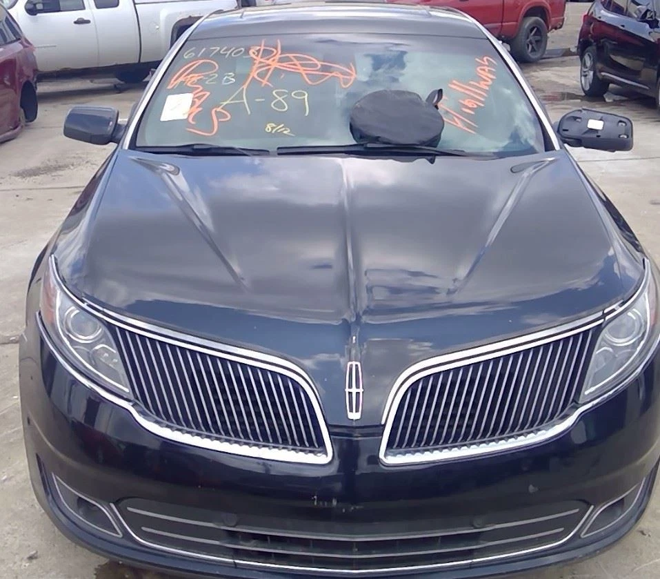 Lincoln MKT 2013 14 15-19 pasajero derecho derecho parasol en negro con iluminación Foto 2 de 4