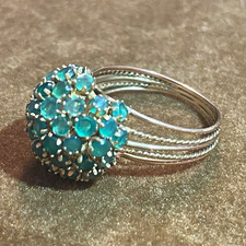 14K / 585 Gelbgold Cocktailring / Cluster mit...
