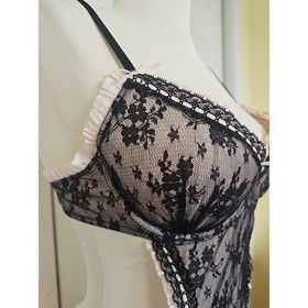 Victoria&rsquo;s Secret Sexy Little Things French Maid Lingerie 36C Lace Babydoll Y2K