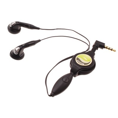 Retractable Earphones Headphones Hands-free Headset 3.5mm w Mic for Tablets