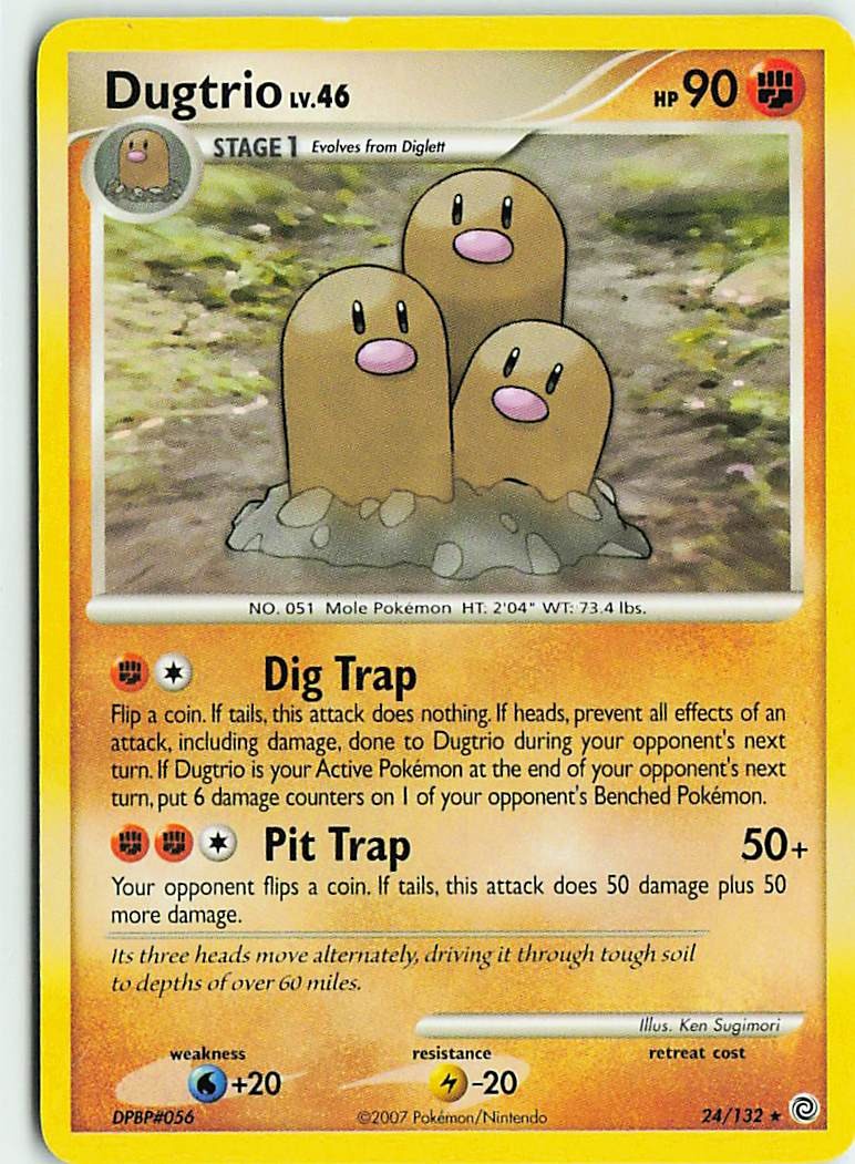 Dugtrio 24/132 Rare Secret Wonders Pokemon Lightly Played