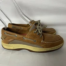 Coastal Grandfather Sperry Leather Boat Shoes Men 7.5M Brown Classiccore Preppy