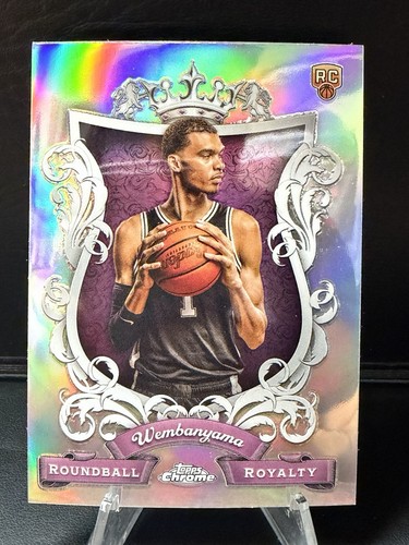 Victor Wembanyama 2024 Topps Chrome Roundball Royalty Refractor RC RR-26