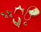 Barbie Pretty Treasures Set Gold Jewelry Mattel Vintage Accessories