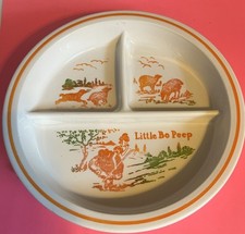 Little Bo Peep Child  s Vintage Plate 1940  s Fire King