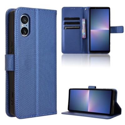 Für Sony Xperia 5 V 2023 Diamond Texture Leder Handy Hülle Cover Schale