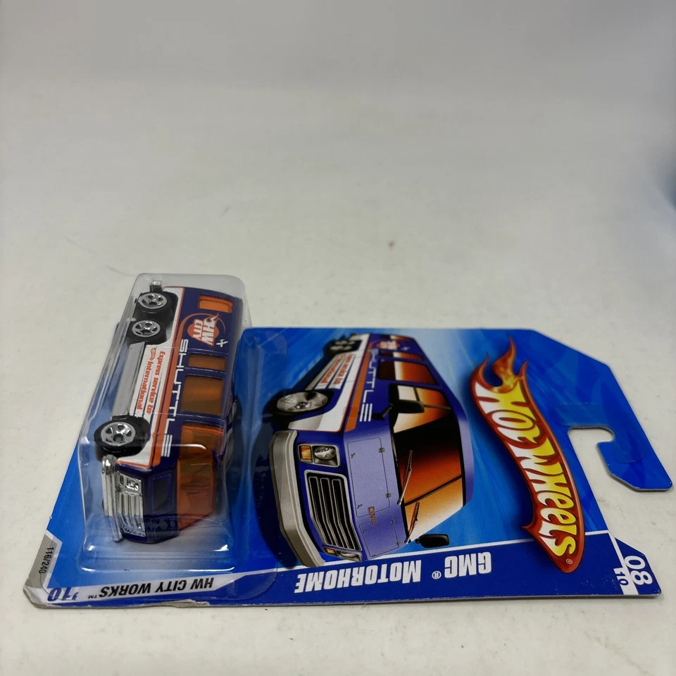 Autocaravana Hot Wheels 2010 HW City Works 8/10 116 GMC azul 5SP Foto 4 de 4