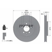 Textar 2X Bremsscheibe Vorne Ø321 Mm FüR Opel Astra J P10 2.0 Cdti 1.7 Zafira