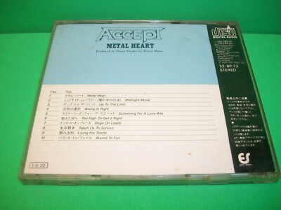 ACCEPT メタルハート 32・8P-73 箱帯付 Metal Heart by Accept (CD, Epic/Sony, 32 8P-73) Japan | eBay