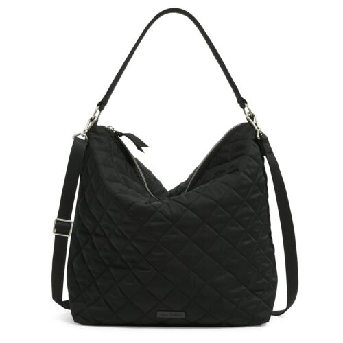 Vera Bradley Women's Performance Twill Oversized Hobo Shoulder Bag Black One ...