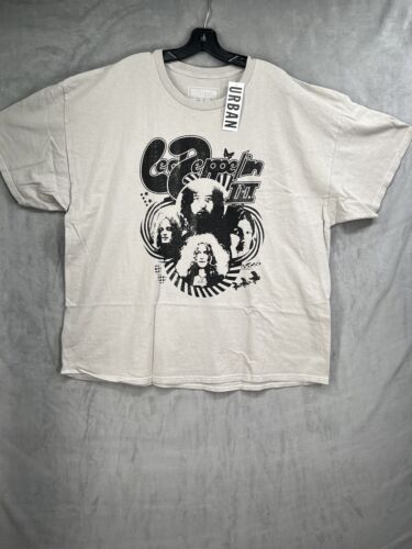 Vestido Camiseta Urban Outfitters Led Zeppelin Cuello Redondo Talla Pequeña/Mediana Gris - Imagen 3 de 7
