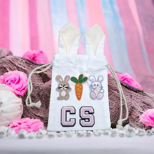 Personalised Easter Bag Egg Basket Collecting Gift Kids Patches Name Custom - Bild 9 von 9