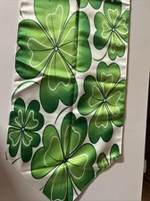 Spring Shamrock leaf long table runner 13 X 90 inch St Patrick Clover Rectangle