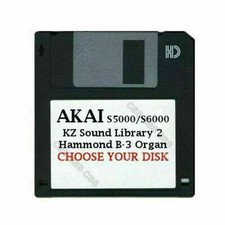 Akai S5000 / S6000 Floppy Disk KZ Sound Library 2 B-3 Organ Choose Your Disk
