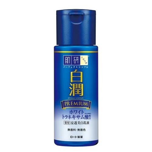 [ROHTO HADALABO] ShiroJyun Premium aufhellende Milchemulsion 140ml JAPAN NEU