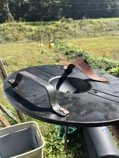 Hand Forged Handle and Leather strap & Spike & Rivet kit for cold steel targe