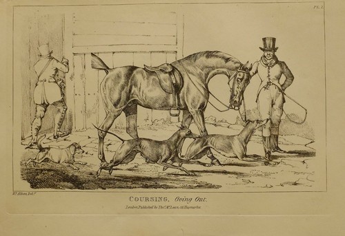1825 HENRY ALKEN SPORTING PRINT ~ COURSING GOING OUT