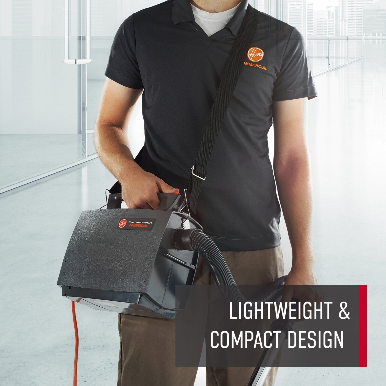 Hoover Commercial Canister PortaPOWER Lightweight Vacuum Cleaner