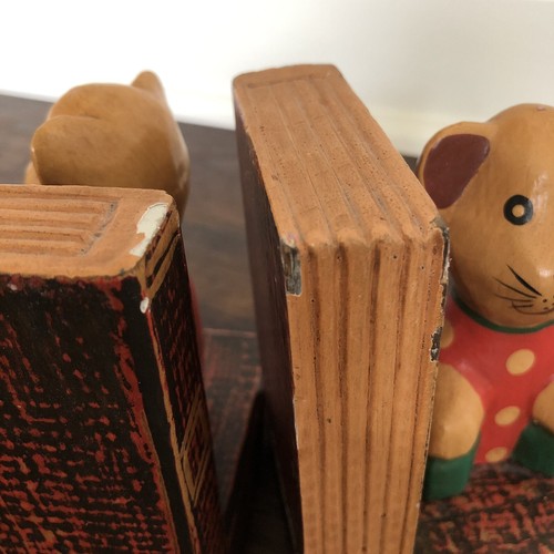 Tiger Cub Bookends Folk Art Looks Like Daniel Tiger! - Picture 6 of 8