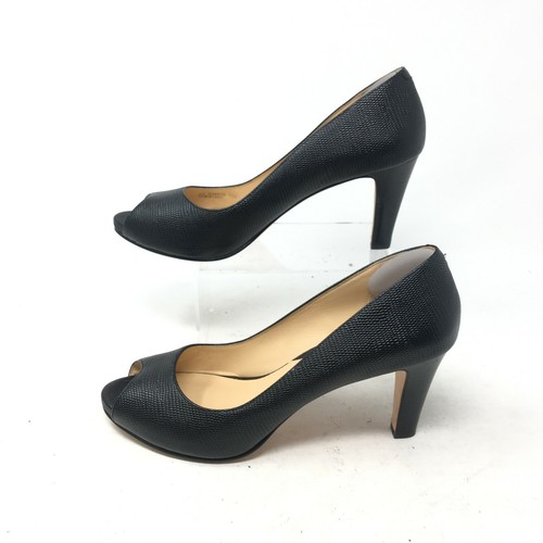 ZAPATOS PEEP TOE NEGROS CHAROL PLATAFORMA