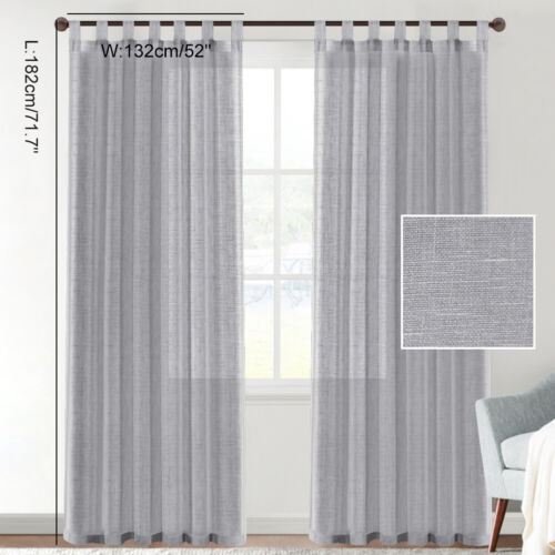 CURTAINS TOP EYELET RING READY MADE CURTAIN VOILE NET BLACKOUT KITCHEN BEDROOMs - Picture 12 of 16