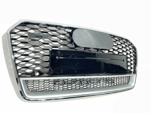 Do Audi A7 4G 2015+ Facelift Grill Grill o strukturze plastra miodu RS7 Quattro Optyka chrom czarny - Zdjęcie 2 z 8